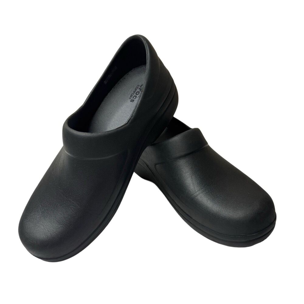 Crocs Neria Pro II Women's Black Work Clogs Dual Comfort Slip Resistant‎ Sz 10
